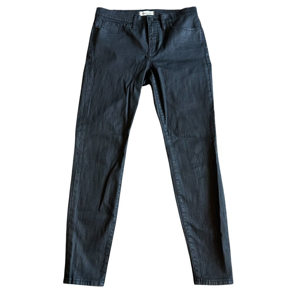 Madewell 9" High-Rise Skinny Pants Jeans Coated Collection Black Size 30 Women's